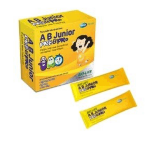 Men vi sinh hỗ trợ tiêu hóa cho bé A.B. Junior Pre & Pro (Hộp 30 gói)