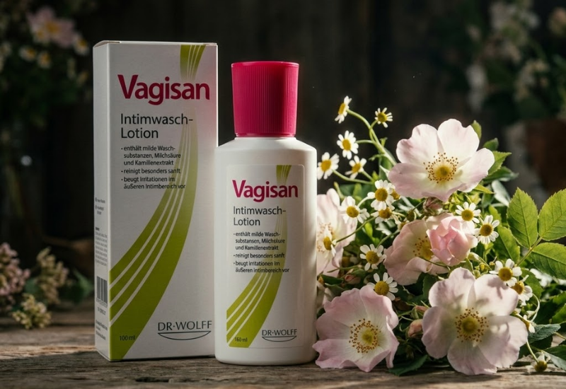 Hạn sử dụng: Xem trên bao bì sản phẩm.Nước sản xuất: Đức.Sữa rửa vệ sinh vùng kín cho phụ nữ Vagisan Intimwaschlotion Dr. Wolff (Chai 100ml)