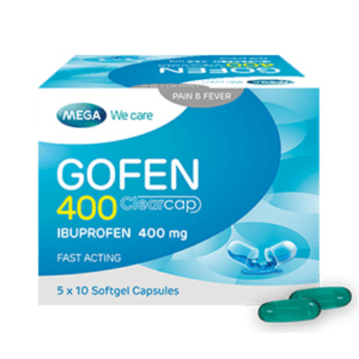Thuốc Gofen 400 Clearcap Mega Lifesciences (Hộp 5 vỉ x 10 viên)