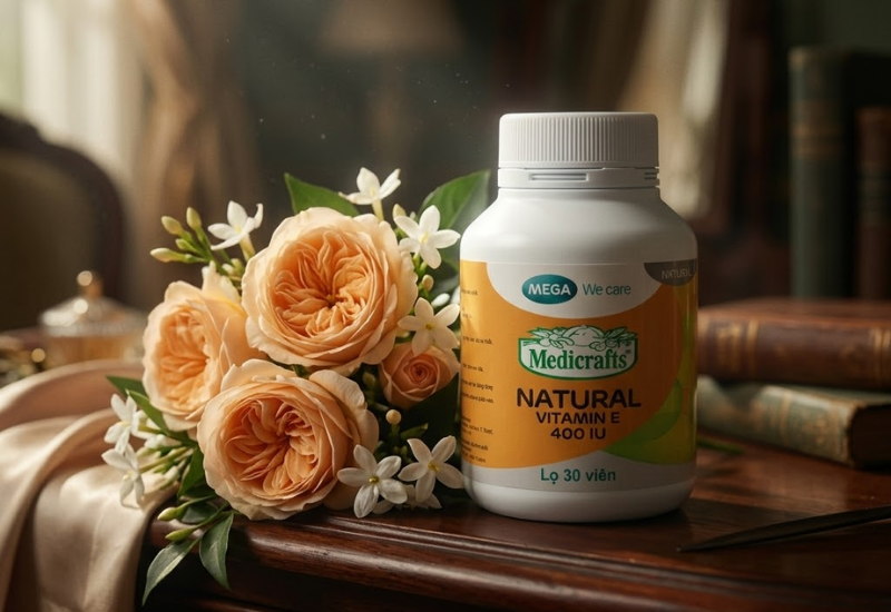 Natural Vitamin E ENAT 400 MEGA We care (Hộp 30 viên)