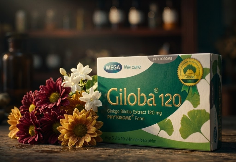 Viên uống Giloba 120 Mega We Care (Hộp 30 viên)