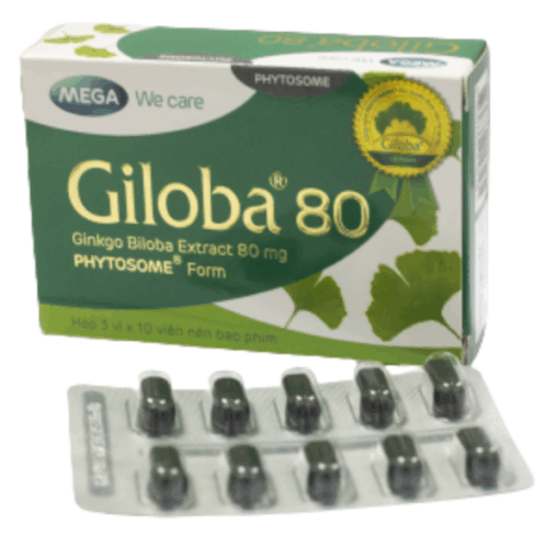 Viên uống Giloba 80 Mega We Care (Hộp 30 viên)
