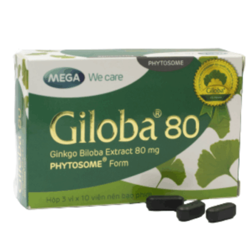 Viên uống Giloba 80 Mega We Care (Hộp 30 viên)