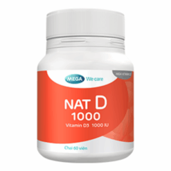 Vitamin D3 NAT D 1000 MEGA We care (Hộp 30 viên)