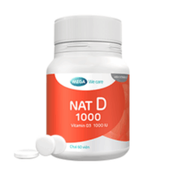 Vitamin D3 NAT D 1000 MEGA We care (Hộp 30 viên)