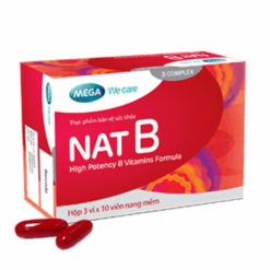 Vitamin nhóm B liều cao NAT B MEGA We care (Hộp 30 viên)
