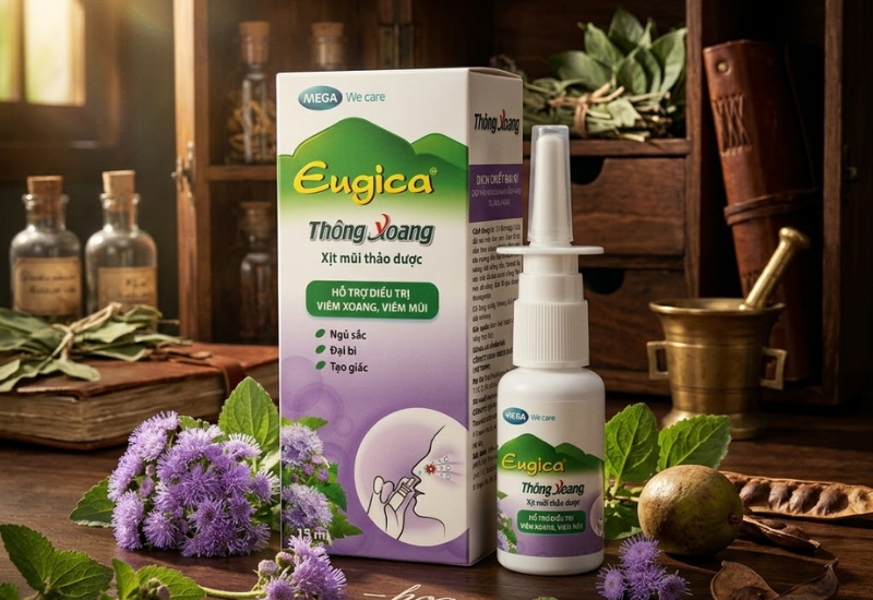 Xịt mũi thảo dược Thông xoang Eugica (Lọ 15ml)