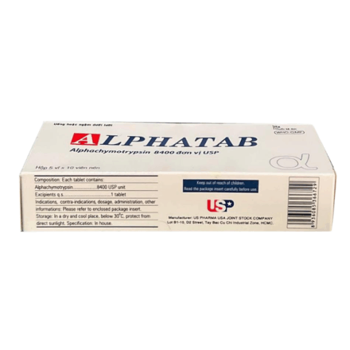 Thuốc kháng viêm Alphatab (Hộp 100 viên)