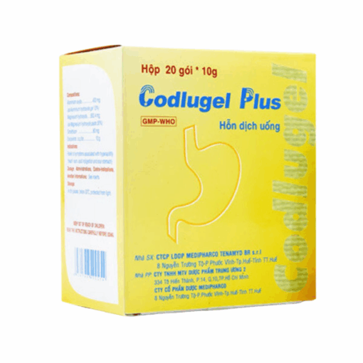 Hỗn dịch uống điều trị viêm loét dạ dày Codlugel Plus (Hộp 20 gói)