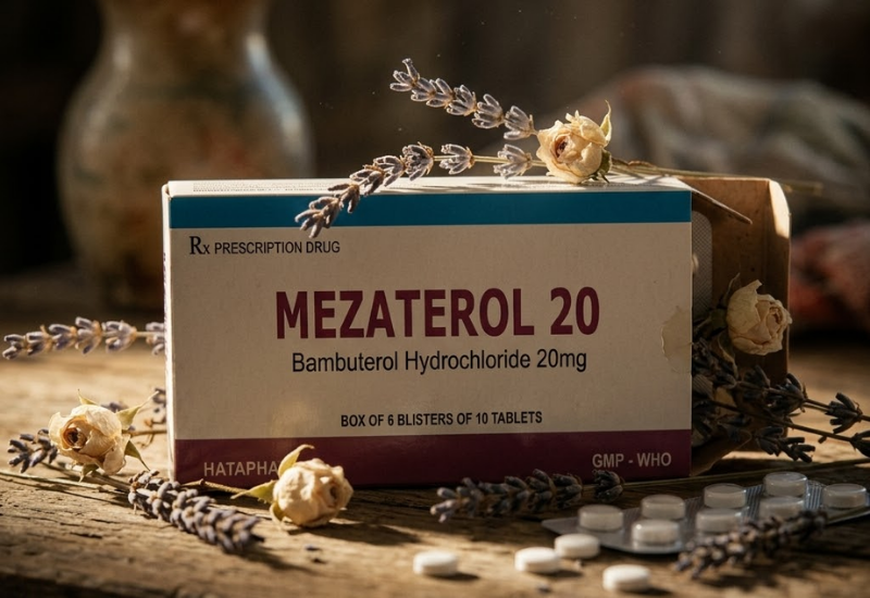 Điều trị hen phế quản và co thắt phế quản Mezaterol 20 (Hộp 60 viên)