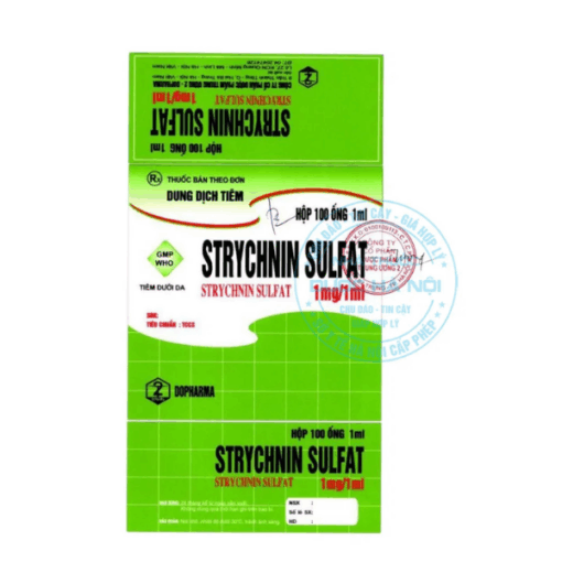Dung dịch tiêm Strychnin sulfat 1mg/1ml Thanh Hóa (Hộp 100 ống x 1ml)