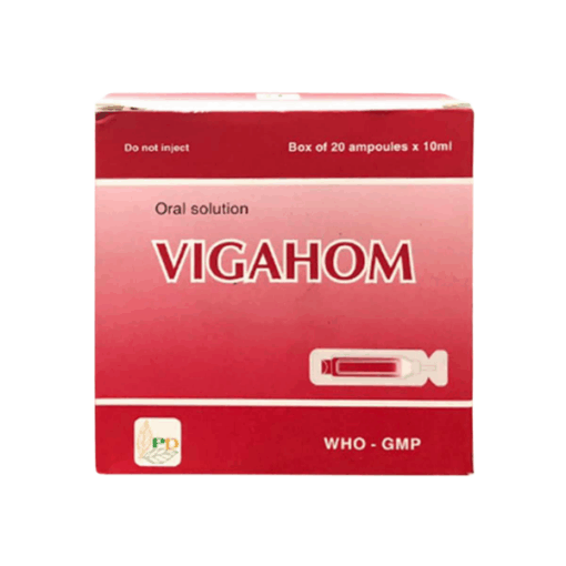 Dung dịch uống bổ sung sắt Vigahom (Hộp 20 ống)