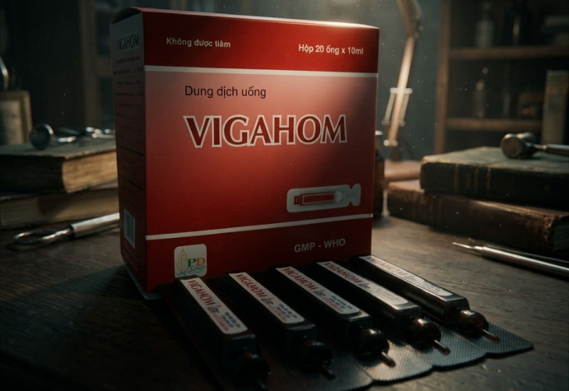 Dung dịch uống bổ sung sắt Vigahom (Hộp 20 ống)
