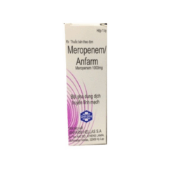 Thuốc kháng sinh Meropenem/Anfarm Vipharco (Hộp 1 lọ bột pha tiêm)