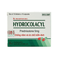 Viên uống kháng viêm Hydrocolacyl 5mg Khapharco (Hộp 10 vỉ x 10 viên nang)