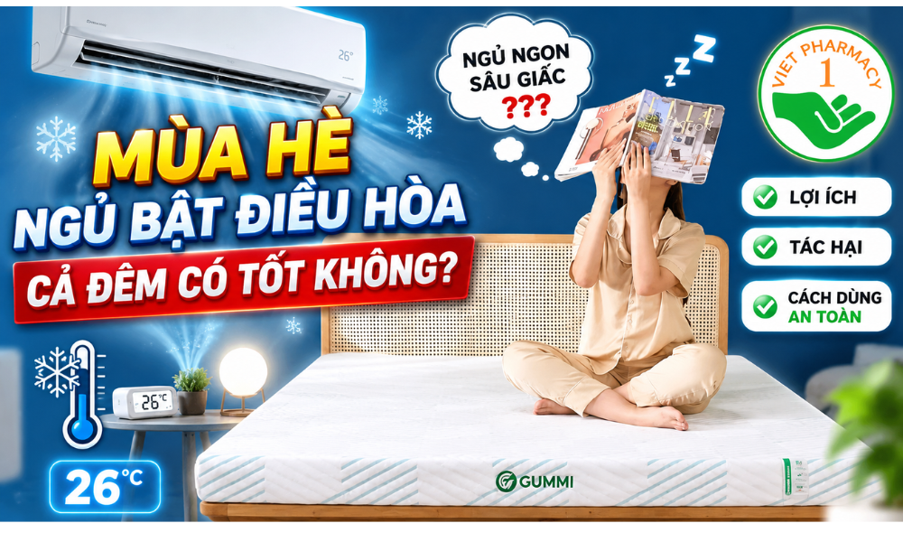 Mùa hè ngủ bật điều hòa cả đêm có tốt không?