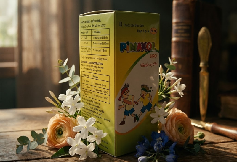 Siro trị ho Pimaxol Hataphar (Hộp 1 lọ x 60ml)
