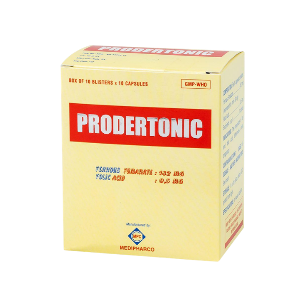 Thuốc bổ máu Prodertonic Medipharco (Hộp 100 viên)