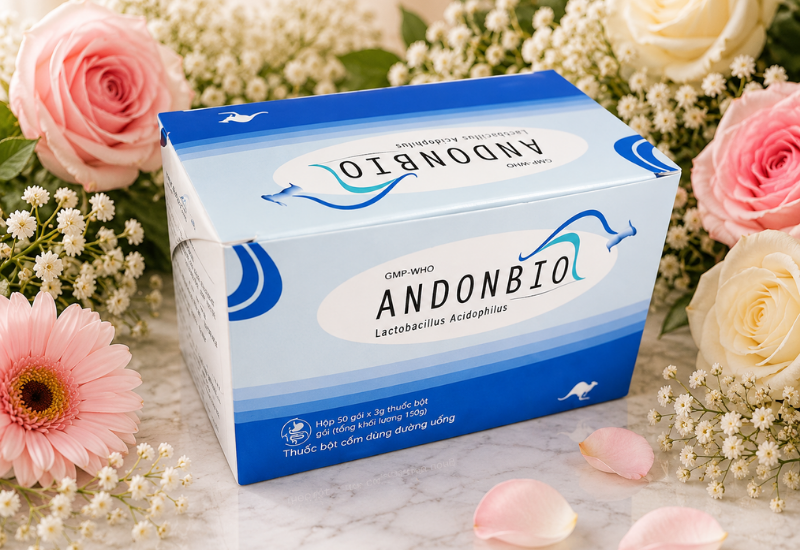 Thuốc bột hỗ trợ cân bằng hệ vi sinh đường ruột Andonbio (Hộp 50 gói)