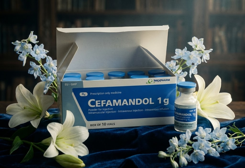 Thuốc bột pha tiêm Cefamandol 1g Hộp 10 lọ