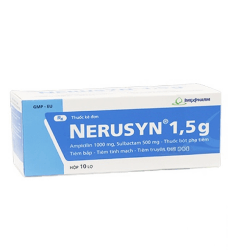 Thuốc bột pha tiêm kháng sinh Nerusyn 1,5g (Hộp 1 lọ)