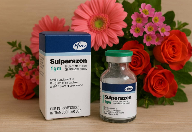 Thuốc bột pha tiêm trị nhiễm khuẩn Sulperazone 1g Pfizer (Hộp 1 lọ)