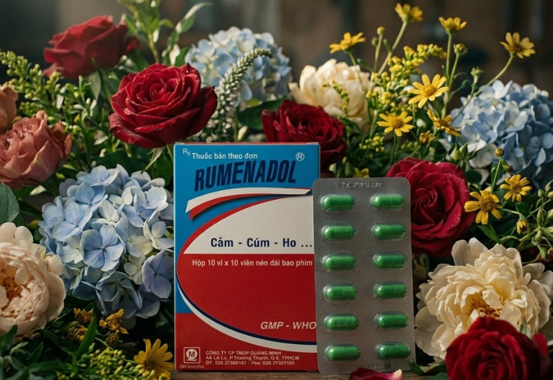 Thuốc giảm đau hạ sốt trị cảm cúm Rumenadol Quang Minh (Hộp 100 viên)