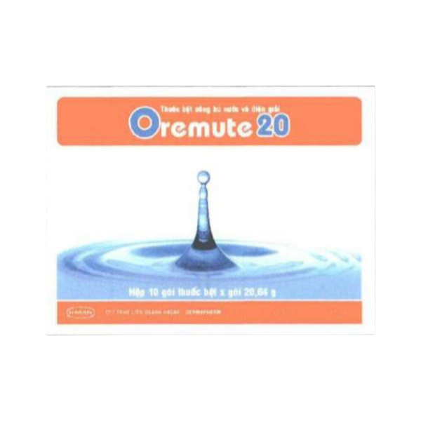 Thuốc bột bù nước và điện giải Oremute 20 Hasan-Dermapharm (Hộp 10 gói)