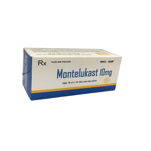 Thuốc điều trị hen phế quản Montelukast 10 mg Dược phẩm TW2 (Hộp 100 viên)