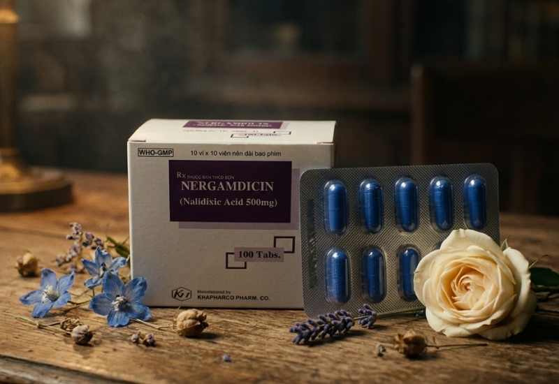 Thuốc điều trị nhiễm khuẩn đường tiết niệu Nergamdicin 500mg (Hộp 100 viên)