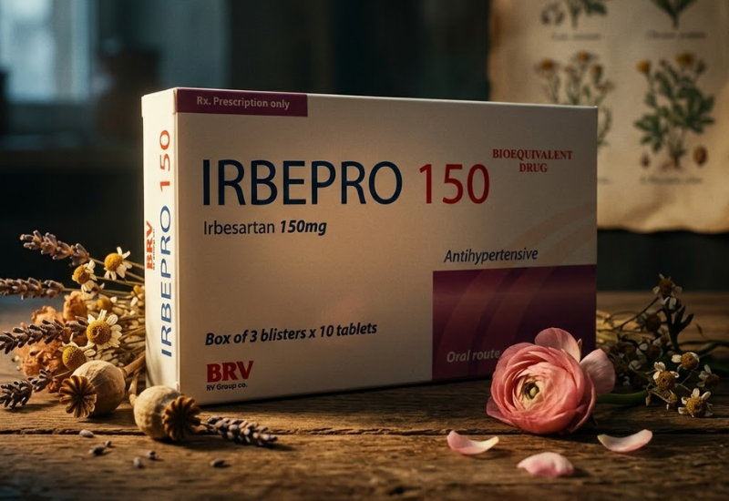 Thuốc điều trị tăng huyết áp Irbepro 150 BV Pharma (Hộp 30 viên)