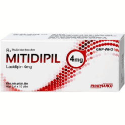 Thuốc điều trị tăng huyết áp Mitidipil 4mg PHAPHARCO (Hộp 30 viên)