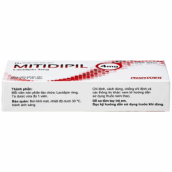 Thuốc điều trị tăng huyết áp Mitidipil 4mg PHAPHARCO (Hộp 30 viên)