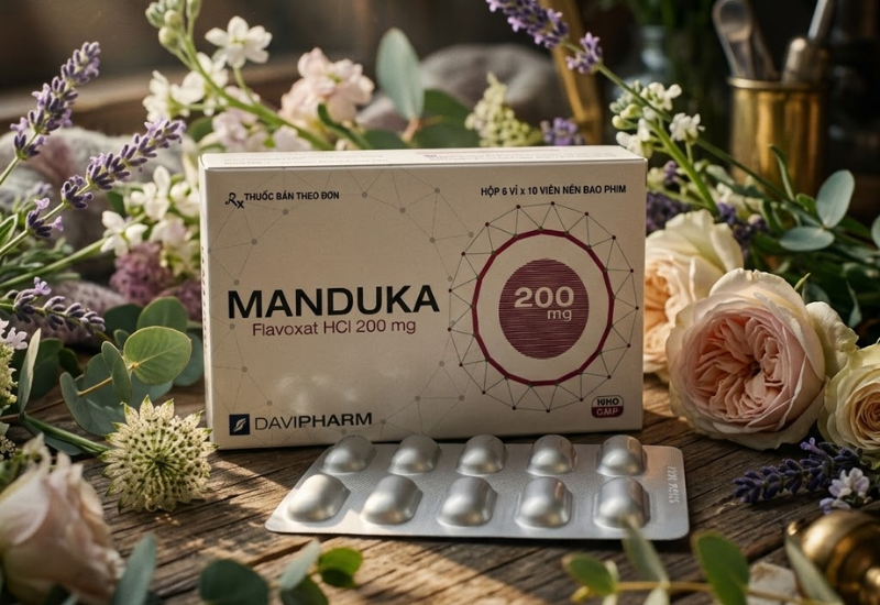 Thuốc giảm co thắt đường tiết niệu Manduka Davipharm (Hộp 60 viên)