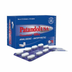 Thuốc giảm đau, hạ sốt Patandolusa (Hộp 100 viên/Chai 500 viên)