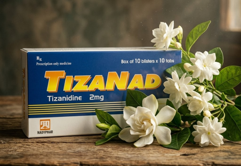 Thuốc giãn cơ Tizanad 4mg Nadyphar (Hộp 100 viên)