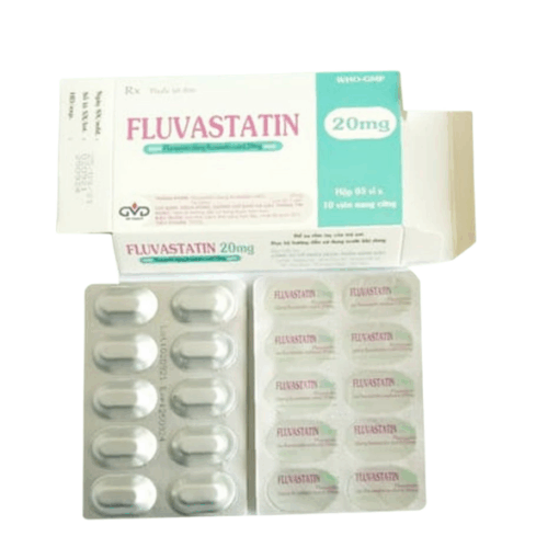 Thuốc hạ mỡ máu Fluvastatin 20 mg Minh Dân
