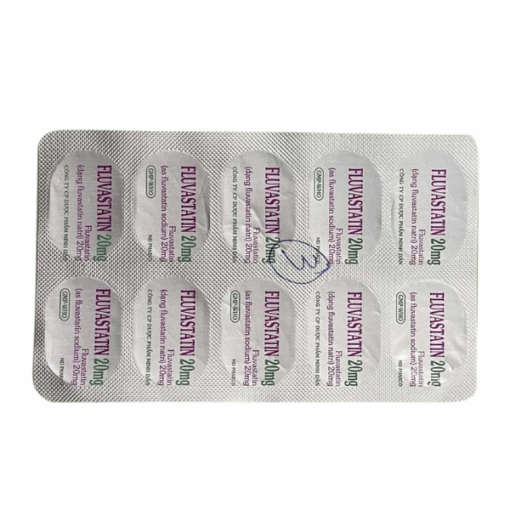 Thuốc hạ mỡ máu Fluvastatin 20 mg Minh Dân