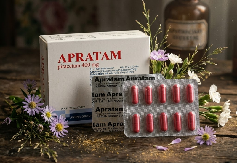 Thuốc hướng tâm thần Apratam 400mg (Hộp 30 viên)