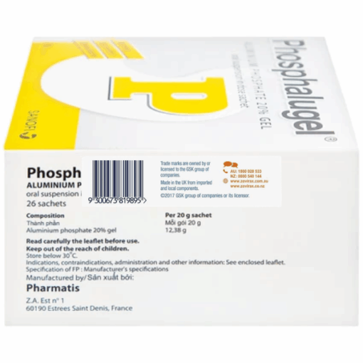 Thuốc kháng acid dạ dày Phosphalugel Pharmatis (Hộp 26 gói x 20g)