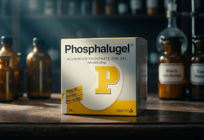 Thuốc kháng acid dạ dày Phosphalugel Pharmatis (Hộp 26 gói x 20g)