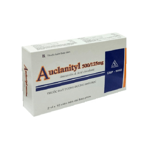 Thuốc kháng sinh điều trị nhiễm khuẩn Auclanityl 562,5mg (Hộp 20 viên)