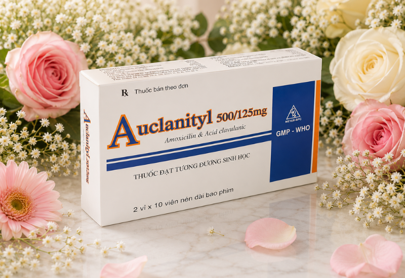 Thuốc kháng sinh điều trị nhiễm khuẩn Auclanityl 562,5mg (Hộp 20 viên)