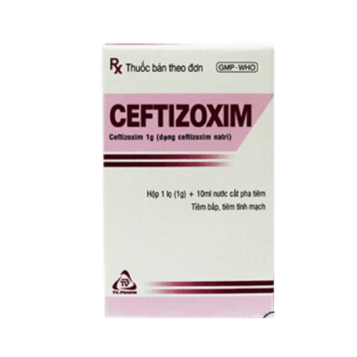 Thuốc kháng sinh tiêm Ceftizoxim 1g (Hộp 10 lọ)