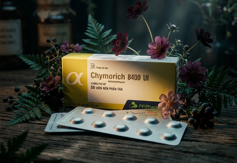 Thuốc kháng viêm Chymorich 8400 UI Phong Phú (Hộp 30 viên)