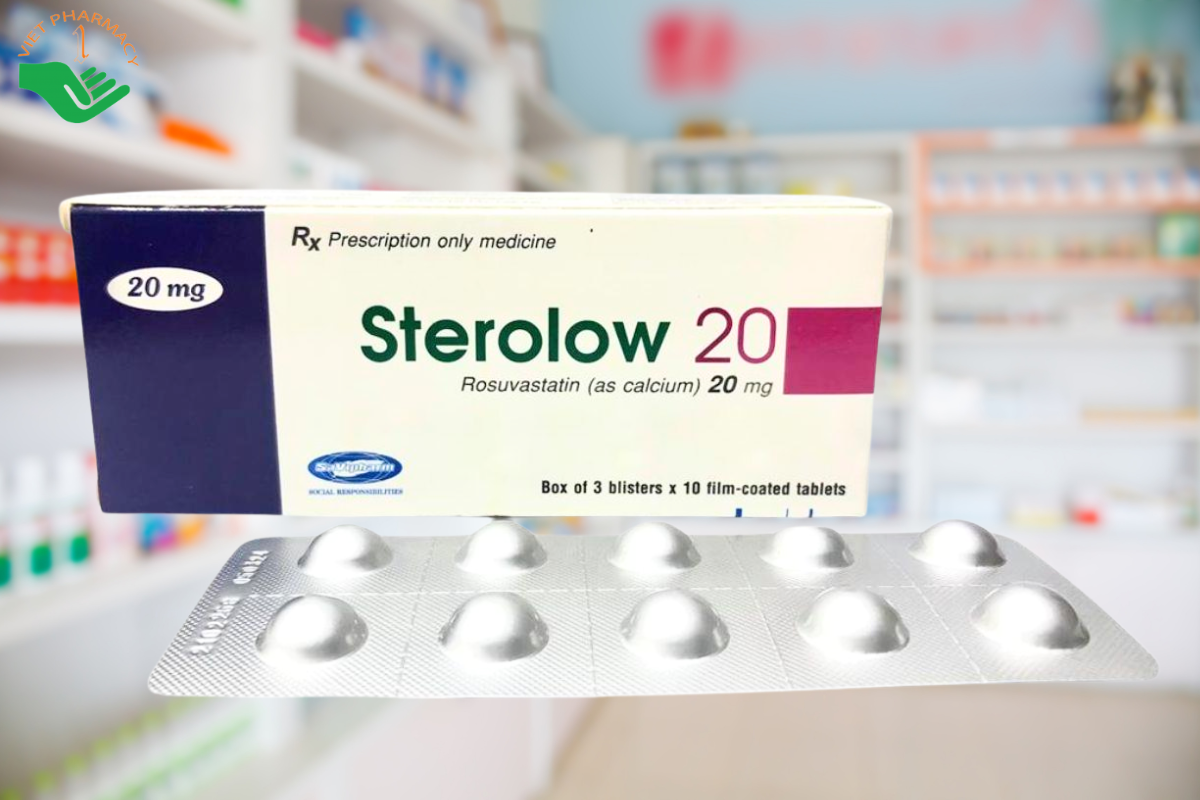 Thuốc Sterolow 20 SaVi điều trị mỡ máu (Hộp 30 viên)