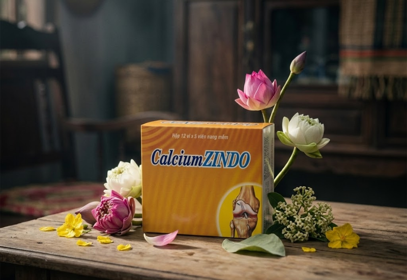 Thuốc sủi bổ sung canxi Calcium zindo (Ống 20 viên)