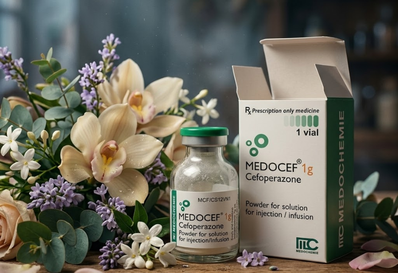 Thuốc tiêm Medocef 1g Medochemie (Lọ 1g)
