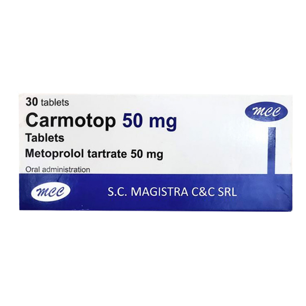 Thuốc tim mạch Carmotop 50mg Magistra (Hộp 30 viên)