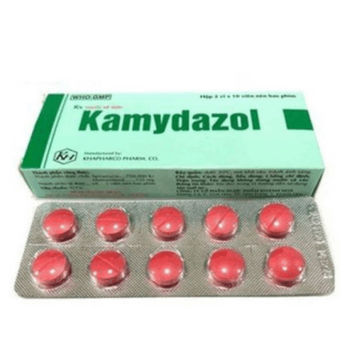 Viên uống trị nhiễm trùng răng miệng Kamydazol Khapharco (Hộp 2 vỉ x 10 viên nén)